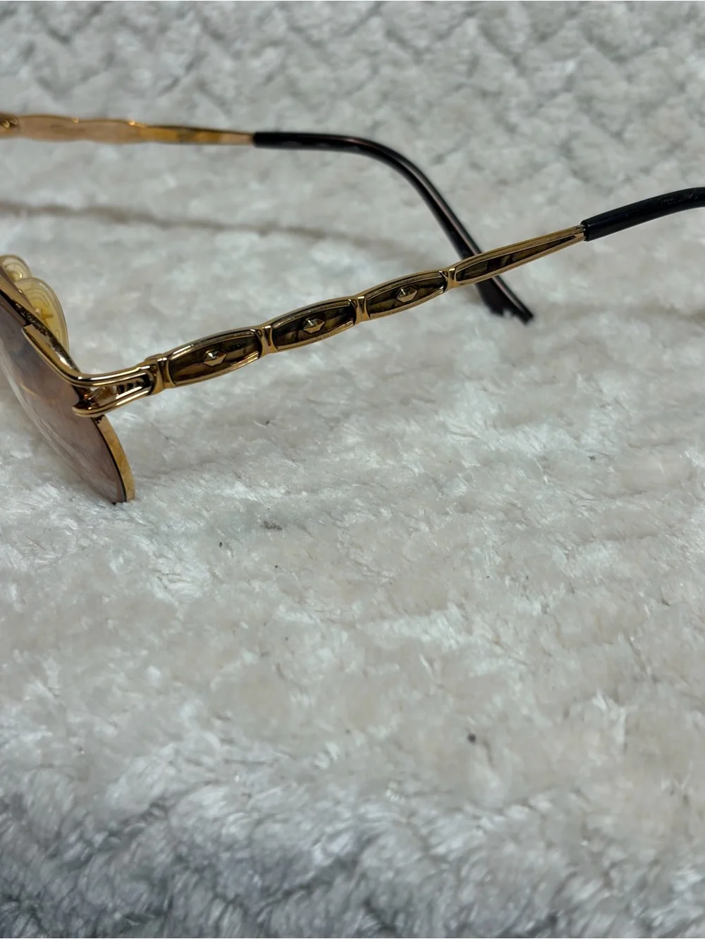 Vintage Tura Gold Tortoise Oval Glasses Frames Only Librarian Chic Officecore